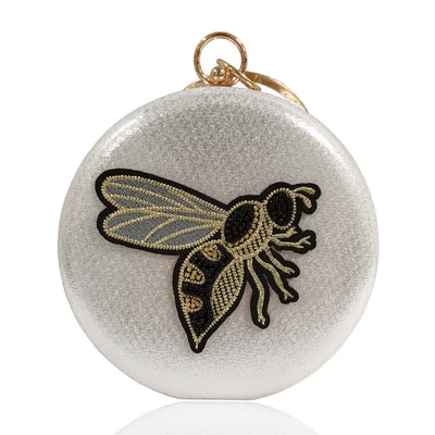 Cartera de Fiesta con Abalorios y Bordado de Abeja - Image 12