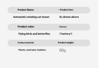 Automatic cat teaser toy with an electric rotating bird on a steel wire, attached to a green and white flower base. - Image 9