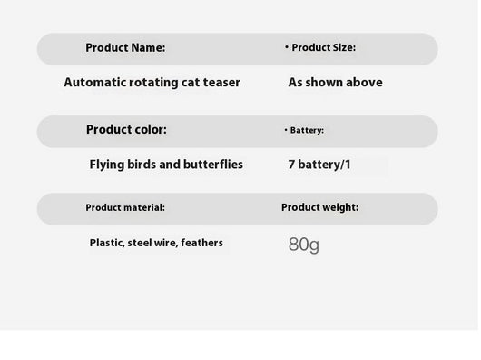 Automatic cat teaser toy with an electric rotating bird on a steel wire, attached to a green and white flower base. - Image 9