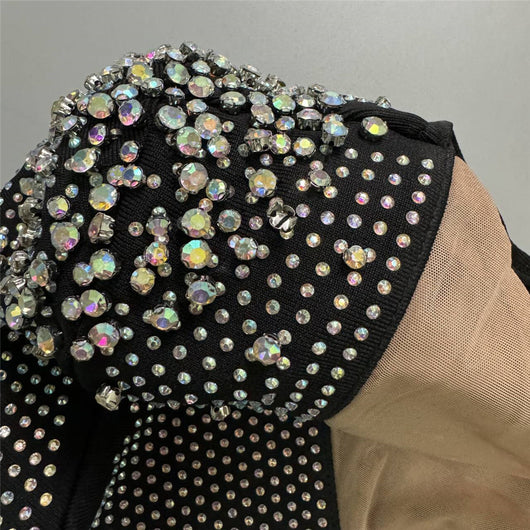 Vestido Ajustado con Strass y Diseño Cruzado - Image 13
