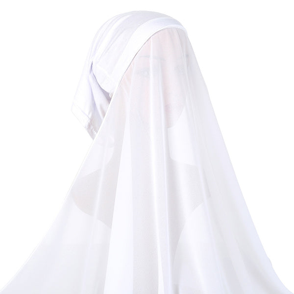 Traje de Gasa Perla para Mujer con Pañoleta Coordinada