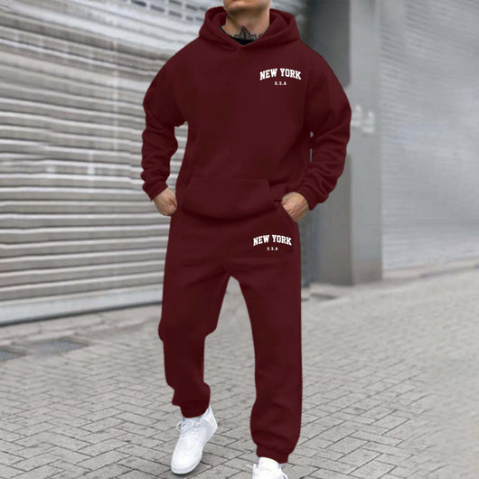Sudadera con Capucha Forrada en Polar con Diseño Estampado para Hombre - Image 11