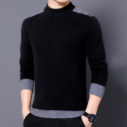 Suéter Cuello Alto Reversible de Terciopelo Manga Larga para Hombre - Image 4