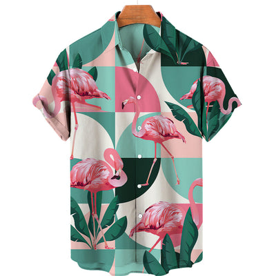 Camisa Hawaiana Tropical con Impresión 3D Digital de Animales de Selva para Hombre - Image 8