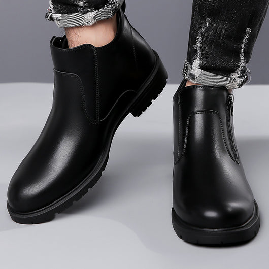 Zapatos Casuales Altos de Cuero para Hombre - Image 11