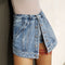 Jeans Talle Alto Monocromático con Paneles