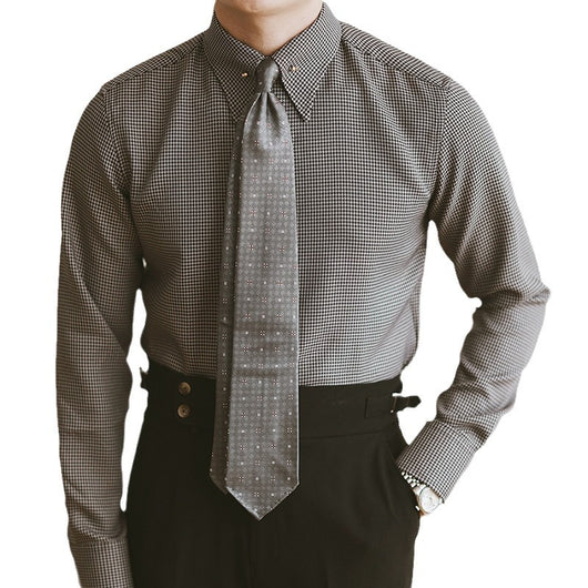 Camisa Formal Cuello Imperio Sin Planchado para Caballero - Image 5