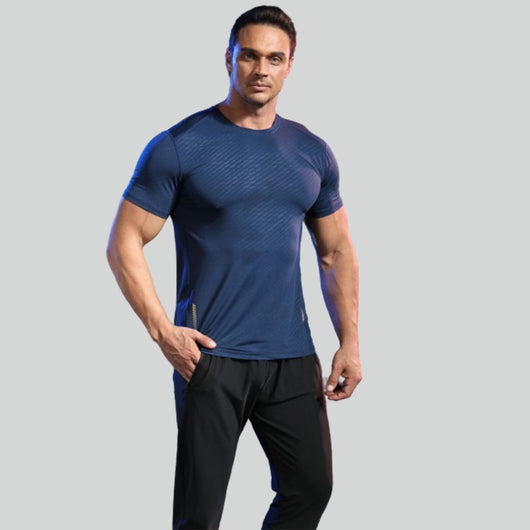 Camiseta Deportiva de Verano para Hombre - Cuello Redondo Transpirable de Secado Rápido - Image 9