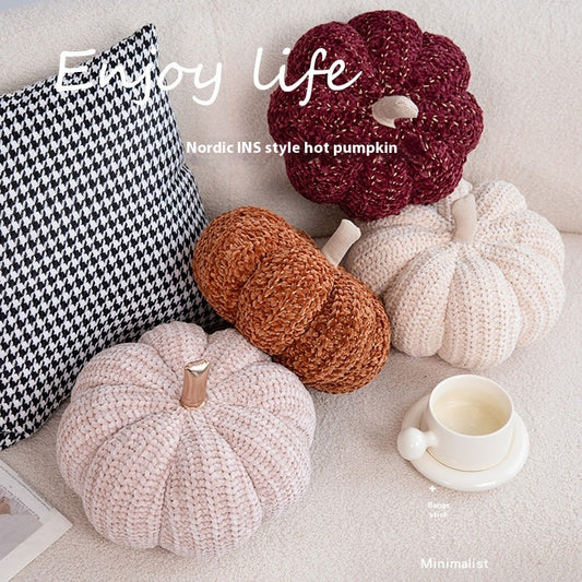 Almohada Decorativa Sofá Pequeña con Diseño de Calabaza para Sala - Image 2