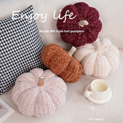 Almohada Decorativa Sofá Pequeña con Diseño de Calabaza para Sala - Image 2