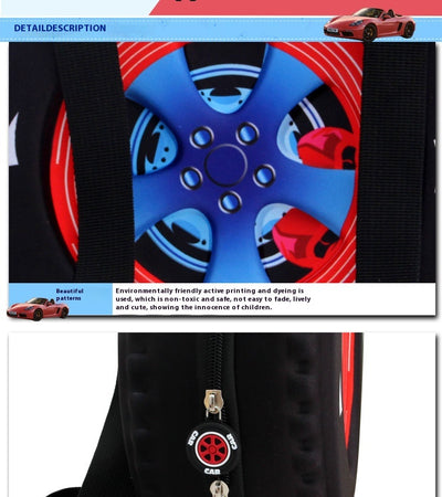 Mochila Pequeña para Niños Personalizada - Diseño 3D de Llanta para Kínder - Image 12