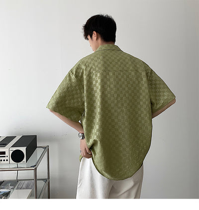 Camisa Hombre Cuadros Verano Manga Corta Transpirable - Image 6