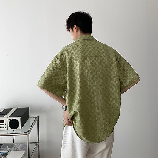 Camisa Hombre Cuadros Verano Manga Corta Transpirable - Image 6