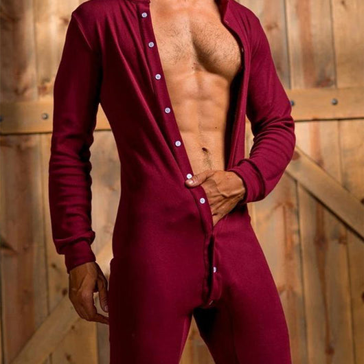 Jumpsuit Entallado de Color Liso para Casa y Relajación