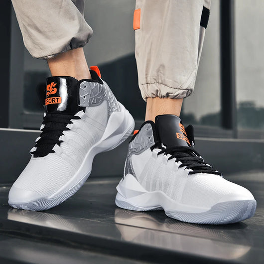 Zapatillas de Baloncesto Blancas Altas para Hombre - Image 23