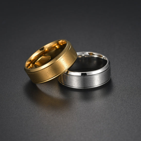 Anillos de Boda para Hombre 8MM en Plata, Oro y Negro