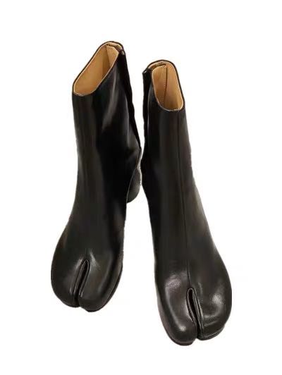 Botas Tobilleras de Tacón Alto con Punta Dividida para Mujer - Image 7