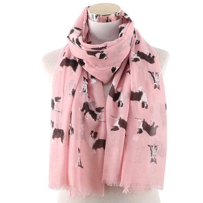 Pañuelo Estampado con Perros para Mujer - Protección Solar Outdoor
