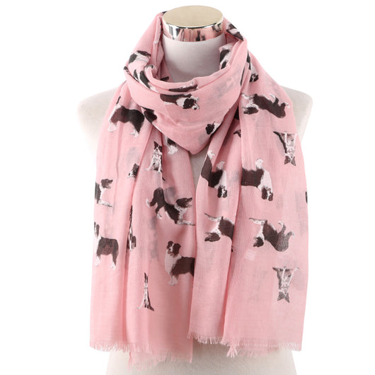 Pañuelo Estampado con Perros para Mujer - Protección Solar Outdoor