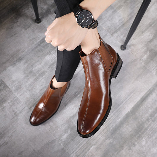 Botas Martin Puntiagudas de Cuero para Hombre - Estilo Británico Premium