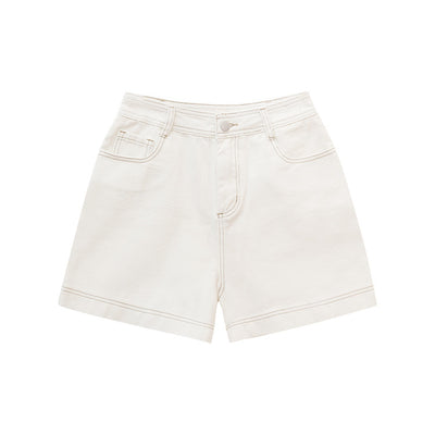 Shorts de Trabajo Casual para Mujer con Detalles en Contraste y Pierna Ancha - Image 2
