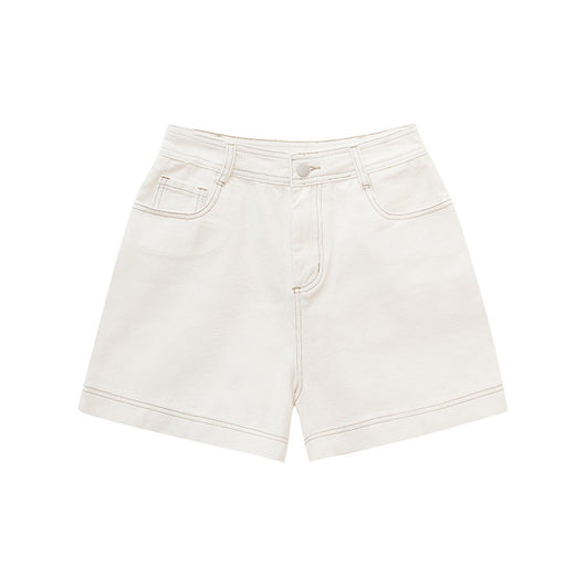 Shorts de Trabajo Casual para Mujer con Detalles en Contraste y Pierna Ancha - Image 2