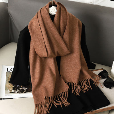 Pashmina Cálida de Color Sólido para Mujer - Chal Suave Estilo Cashmere - Image 71