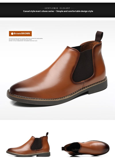 Botas de Cuero Estilo Británico Talla Grande para Hombre - Image 20