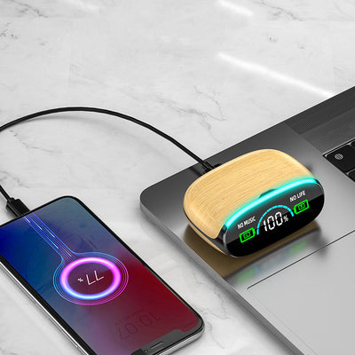 Auriculares Deportivos Inalámbricos con Cancelación de Ruido y Diseño Madera - Image 3