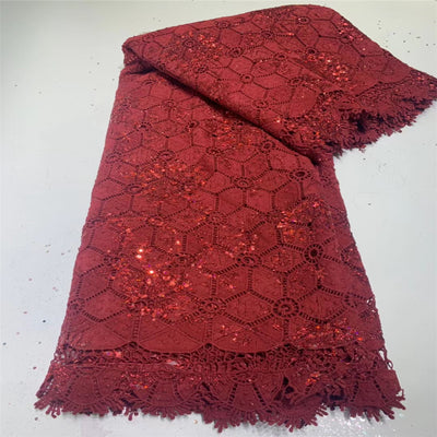 Tela de Encaje Bordado Soluble en Agua con Lentejuelas para Vestidos de Novia y Fiesta - Image 13
