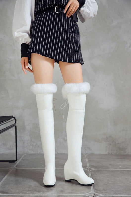 Botas Altas Invierno Mujer con Cuña y Forro Peludo - Image 21