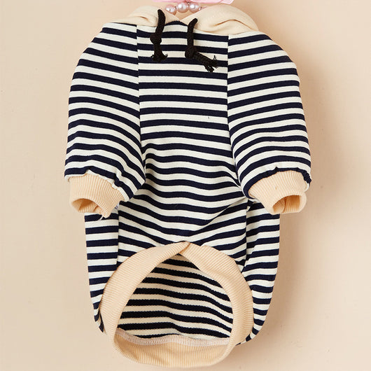 Suéter Rayado con Capucha para Perros - Ropa de Moda Canina - Image 11