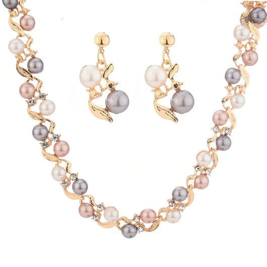 Conjunto de Collar y Aretes Elegancia Versátil para Mujer - Image 9