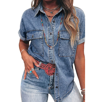 Camisa Casual Multiboton Entallada para Mujer - Image 6
