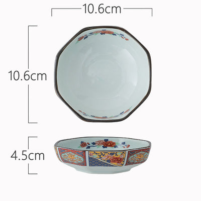 Cuenco Cerámico Octagonal Japonés para Mesa - Image 10
