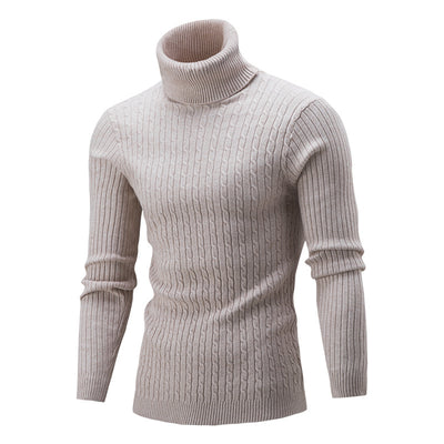 Suéter Twist Tejido Ajustado Cuello Alto