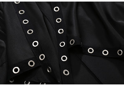Abrigo Trench Coat Negro Entallado de Manga Larga para Mujer - Image 21