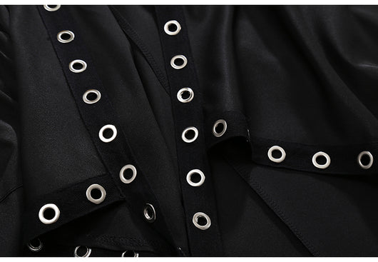 Abrigo Trench Coat Negro Entallado de Manga Larga para Mujer - Image 21