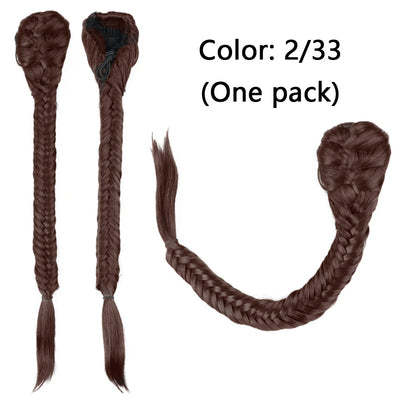 Peluca Trenza Sintética Cola de Caballo Estilo Fishtail para Mujer - Image 8