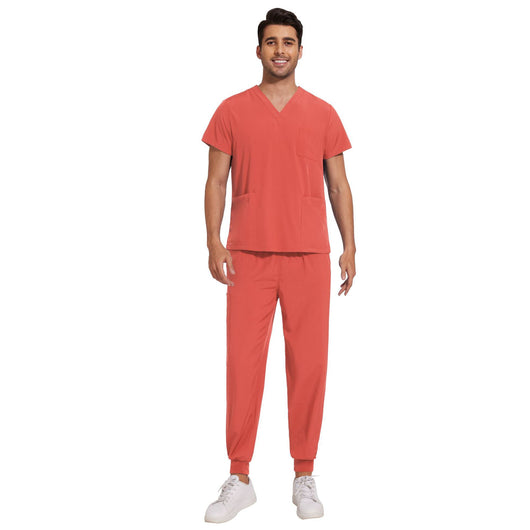 Conjunto de Uniformes Médicos para Hombre con Tela Elástica y Secado Rápido - Image 14