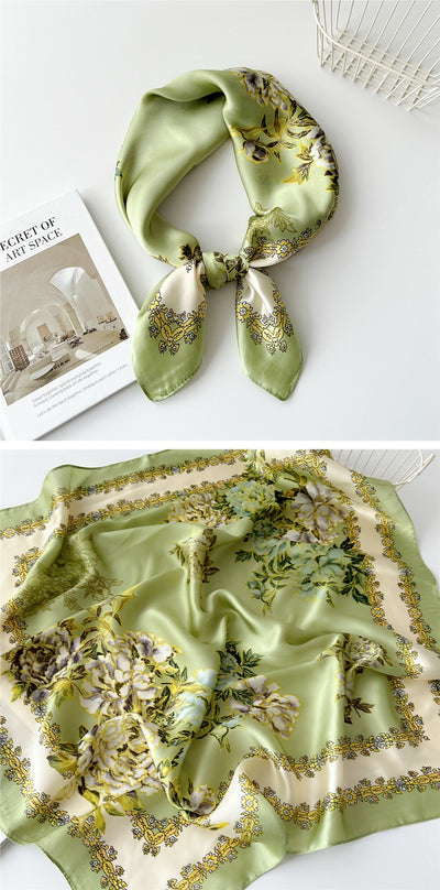 Pañuelo de Seda Cuadrado 70cm - Versátil para Primavera y Otoño - Image 48