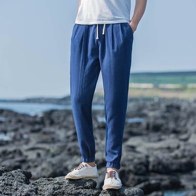 Pantalones Cortos de Lino Plisados para Hombre - Cómodos y Versátiles - Image 6