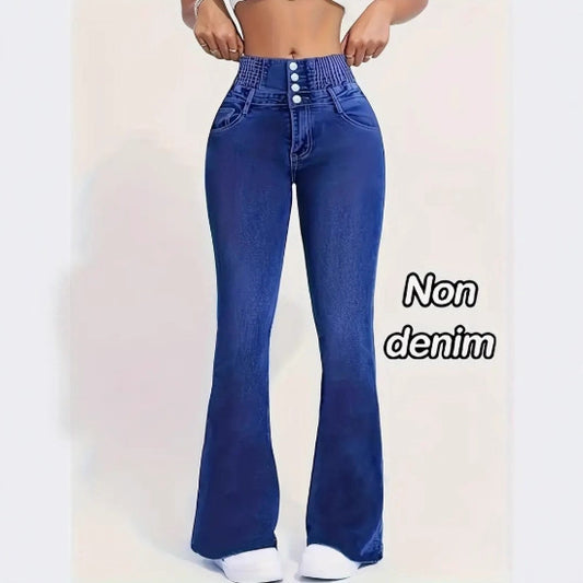 Leggings Acampanados con Estampa Digital y Efecto Denim