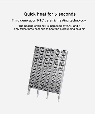 White and black 3-in-1 space heater with humidifier and night light, featuring a mesh grille and control buttons. - Image 19