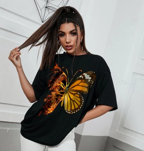 Playera Estampada Ajustada para Mujer - Diseño Minimalista Primavera Verano