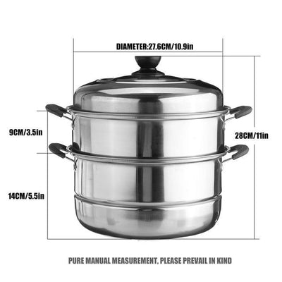Vaporera de Acero Inoxidable Triple Capa para Sopas y Alimentos - Image 2