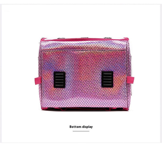 Mochila Transportadora Transparente Plegable para Perros Pequeños con Bolsillo Pañales - Image 15