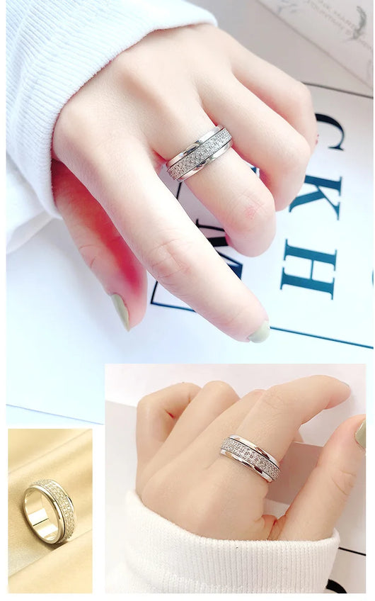 Anillo Giratorio de Plata Esterlina para Mujer - Diseño Minimalista - Image 15