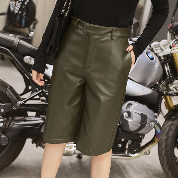 Pantalones de Cuero Cinco Bolsillos Mujer Estilo Coreano - Image 5
