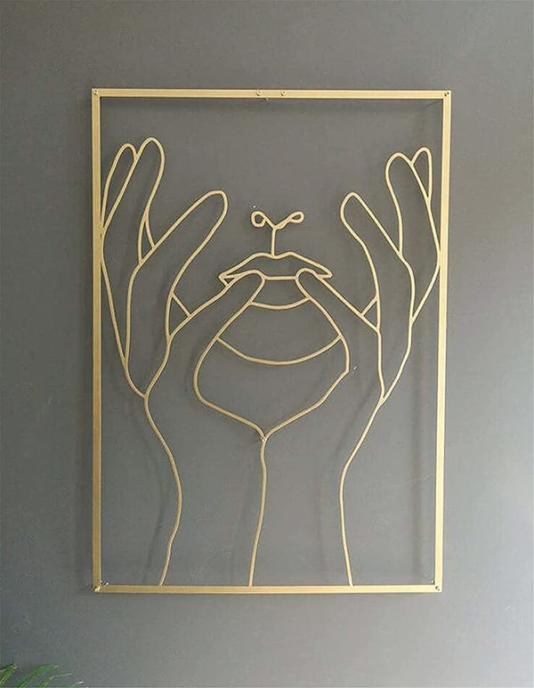 Decoración de Pared en Acrílico - Arte Minimalista de Silueta Femenina